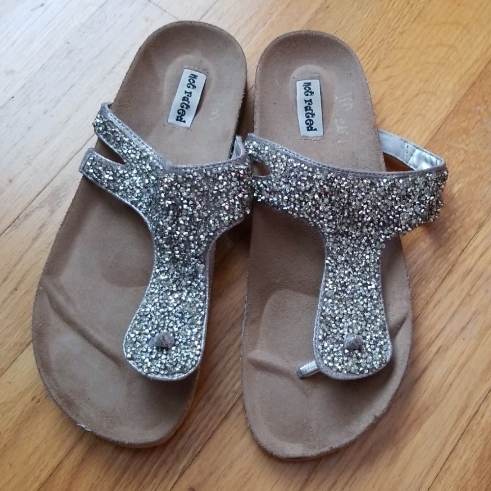 Not Rated sparkly thong sandals